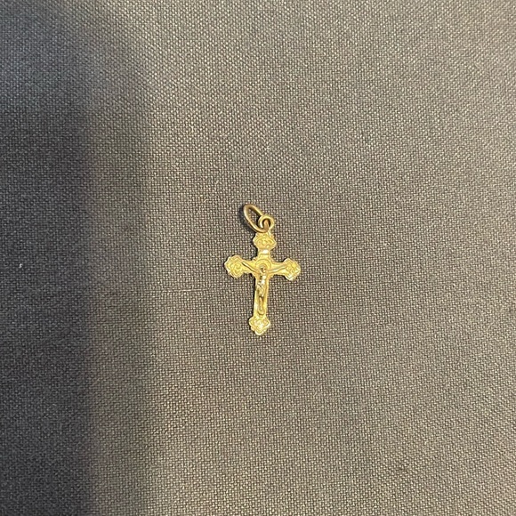 14k gold cross pendant